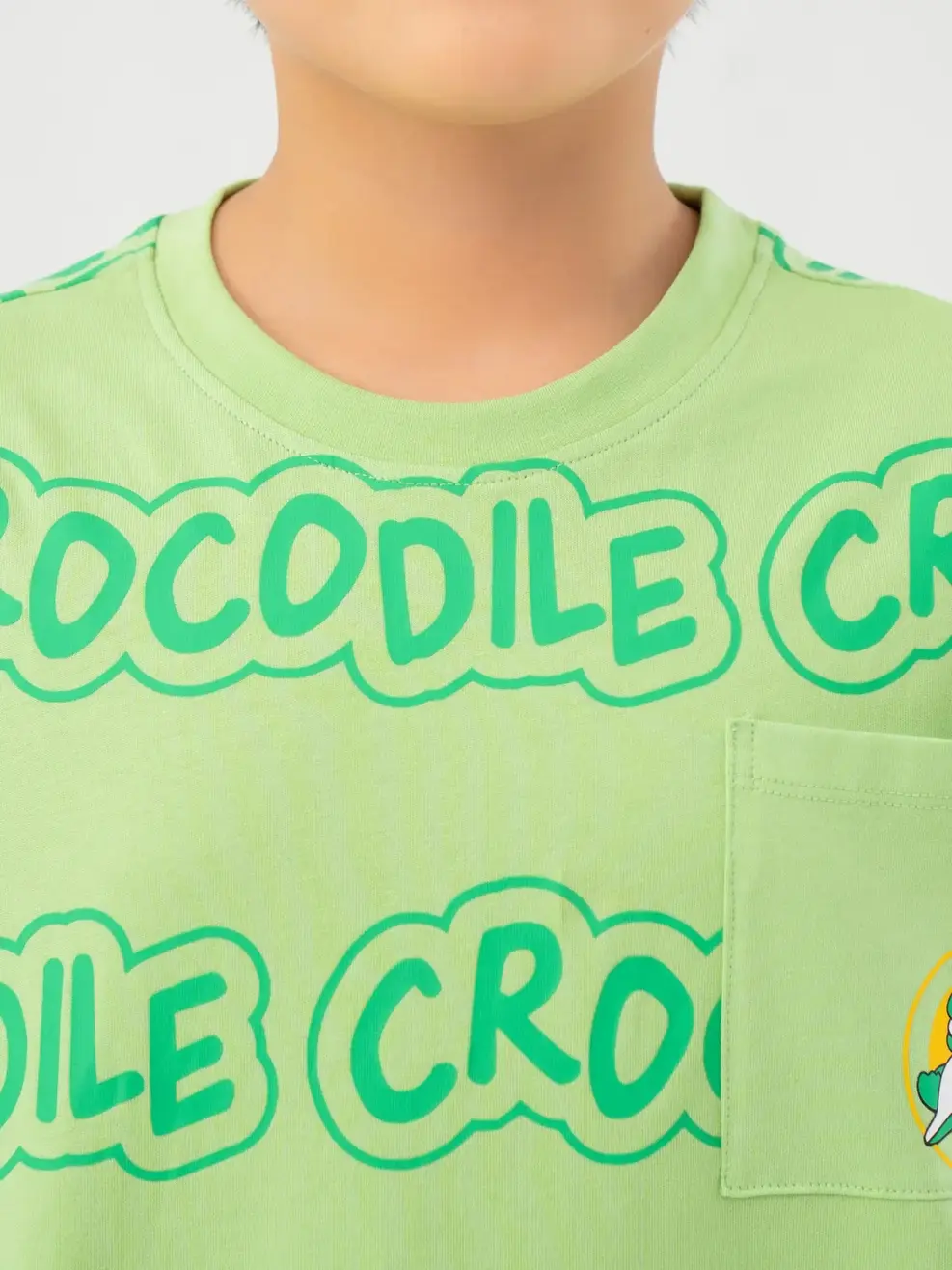 T-shirt Kid In Chữ Crocodile Cotton Usa - Xanh Lá - 8