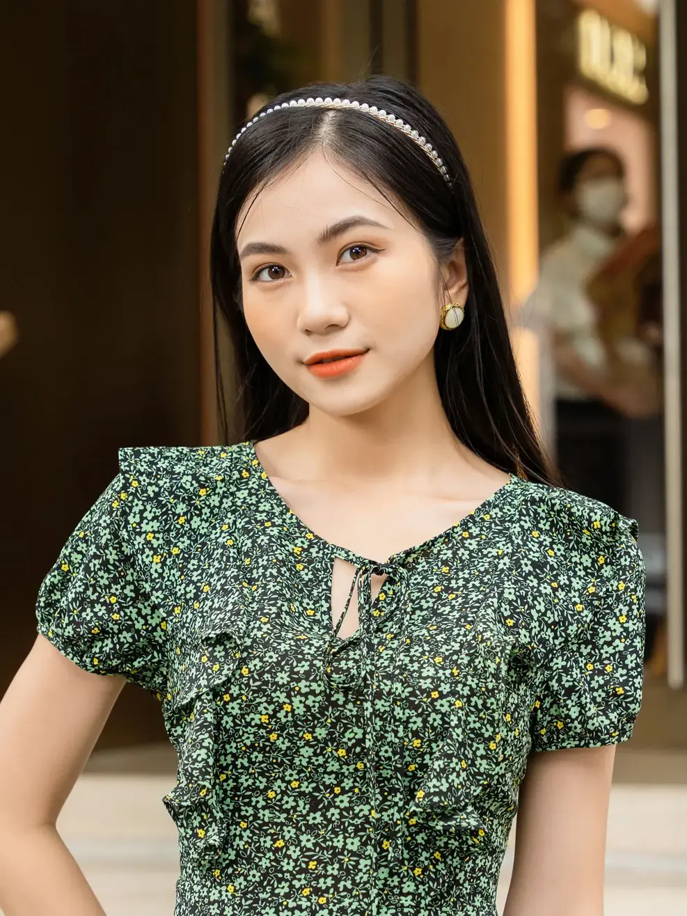 Váy nữ xoè bèo thân - Xanh - S