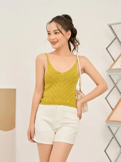 Áo Hai Dây Nữ Dệt Kim Len