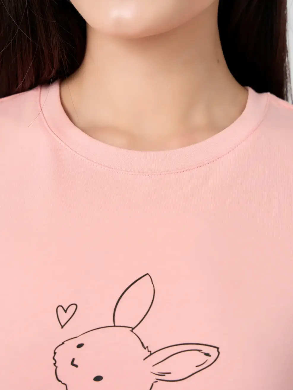 Bộ Đồ Nữ Cotton In Hình Chú Thỏ - HỒNG 056 - S