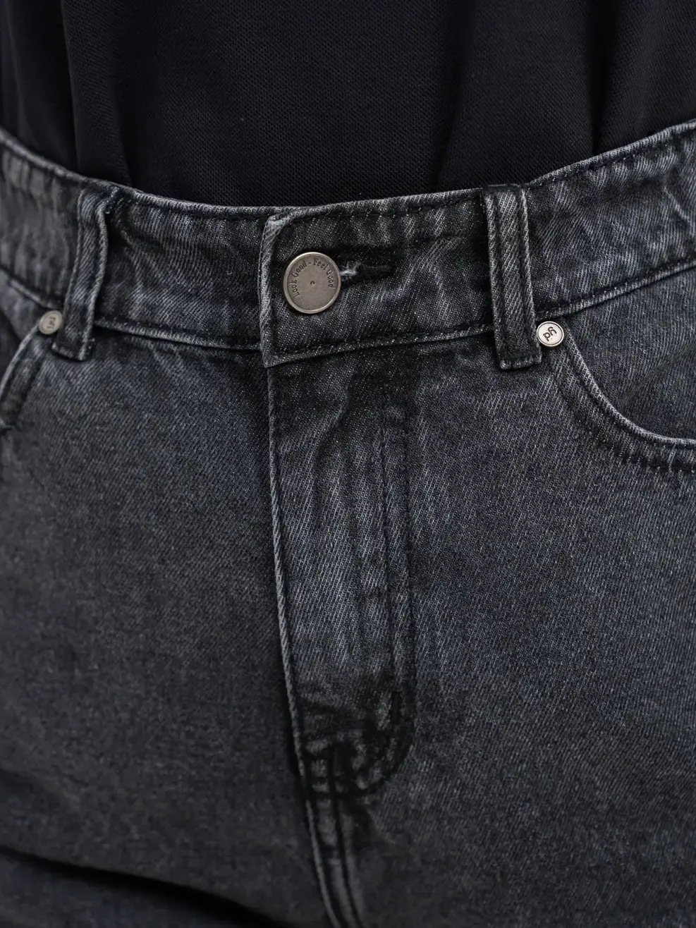 Short jean nữ lửng rộng - Đen chì - 25