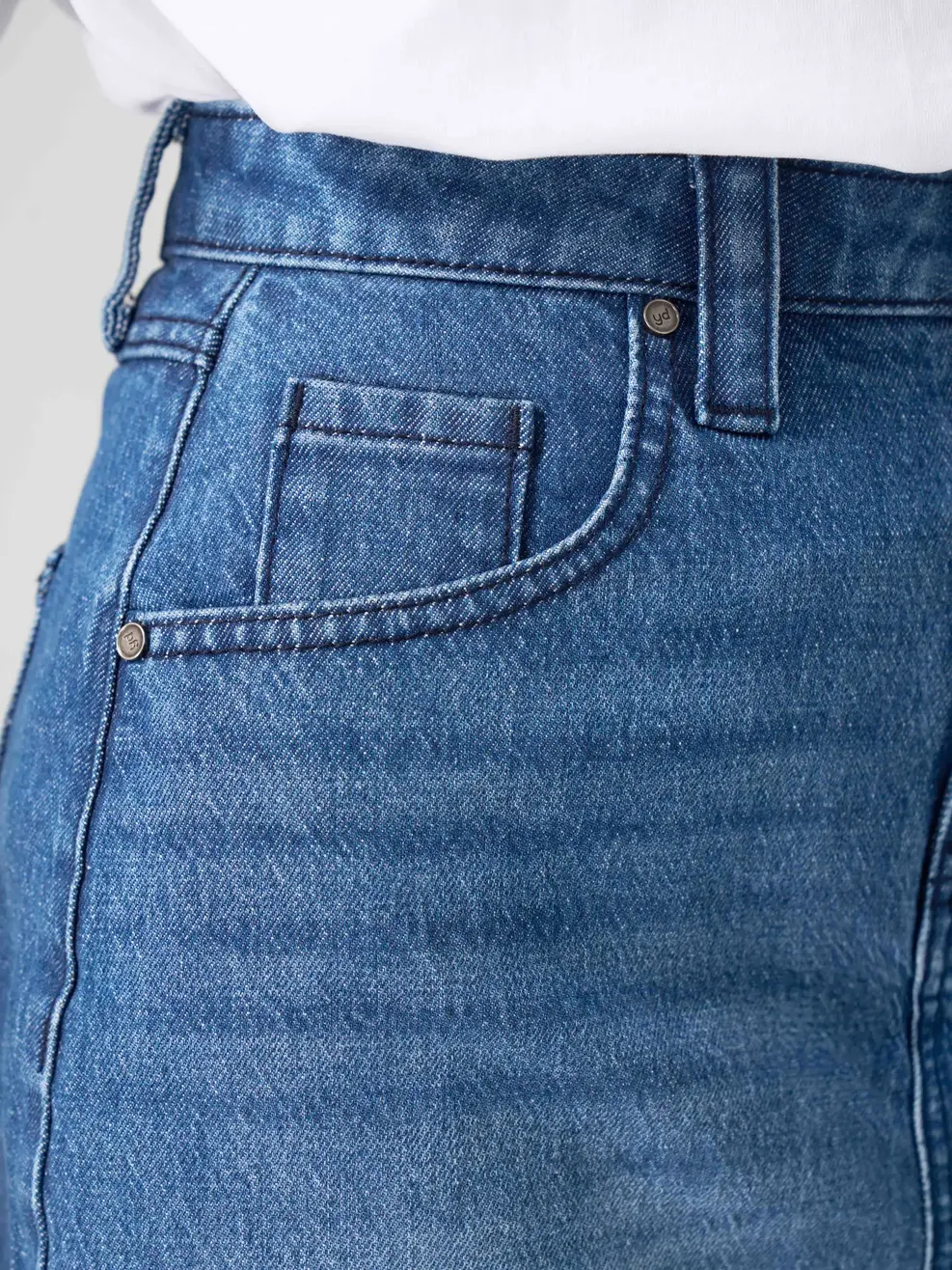 Chân Váy Jean Nữ Ngắn Cơ Bản - Xanh đậm - 25