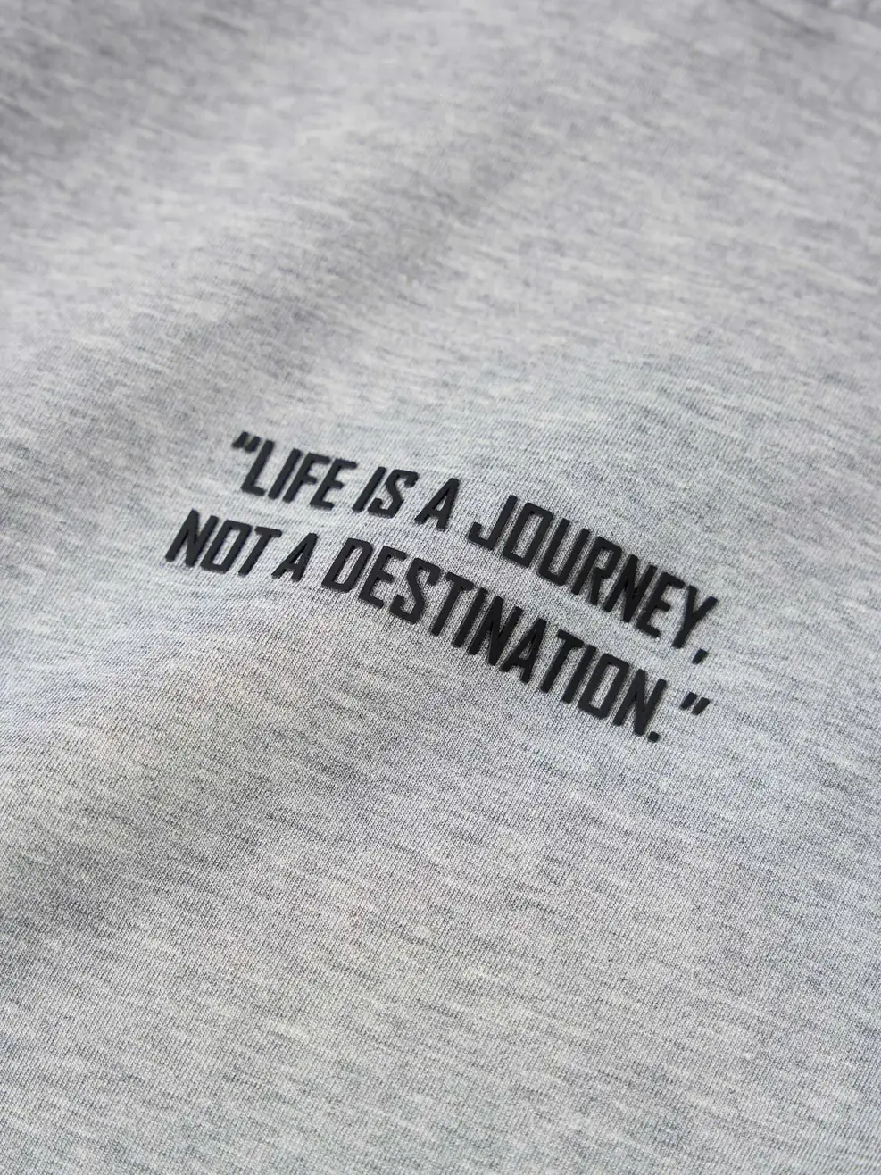 Bộ Đồ Nỉ Hoodie Nam In Chữ Ngực - Melange xám 52 - M