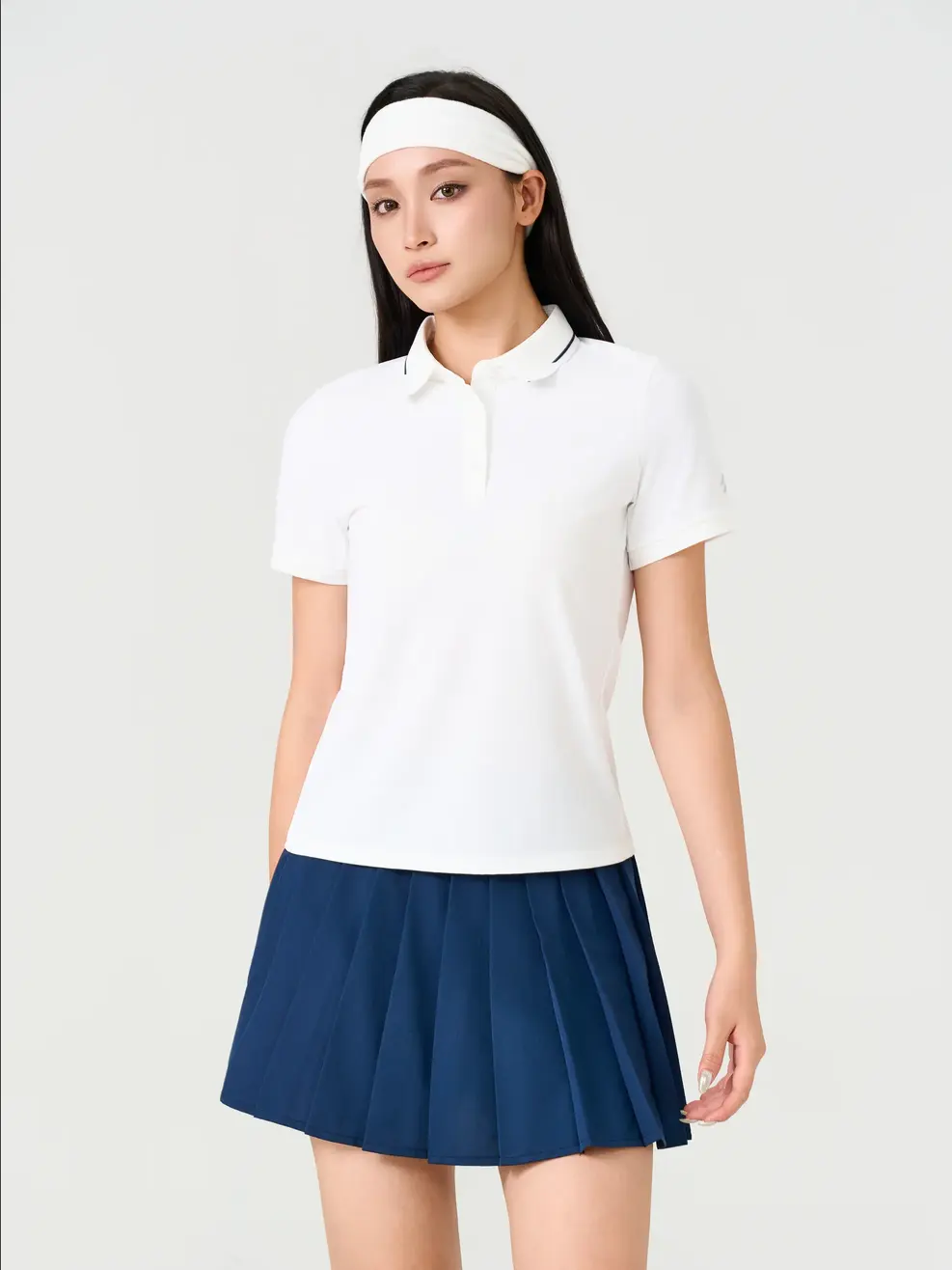 Áo Polo Thể Thao Nữ Cool Fx Phối Bo - Trắng 001 - XS