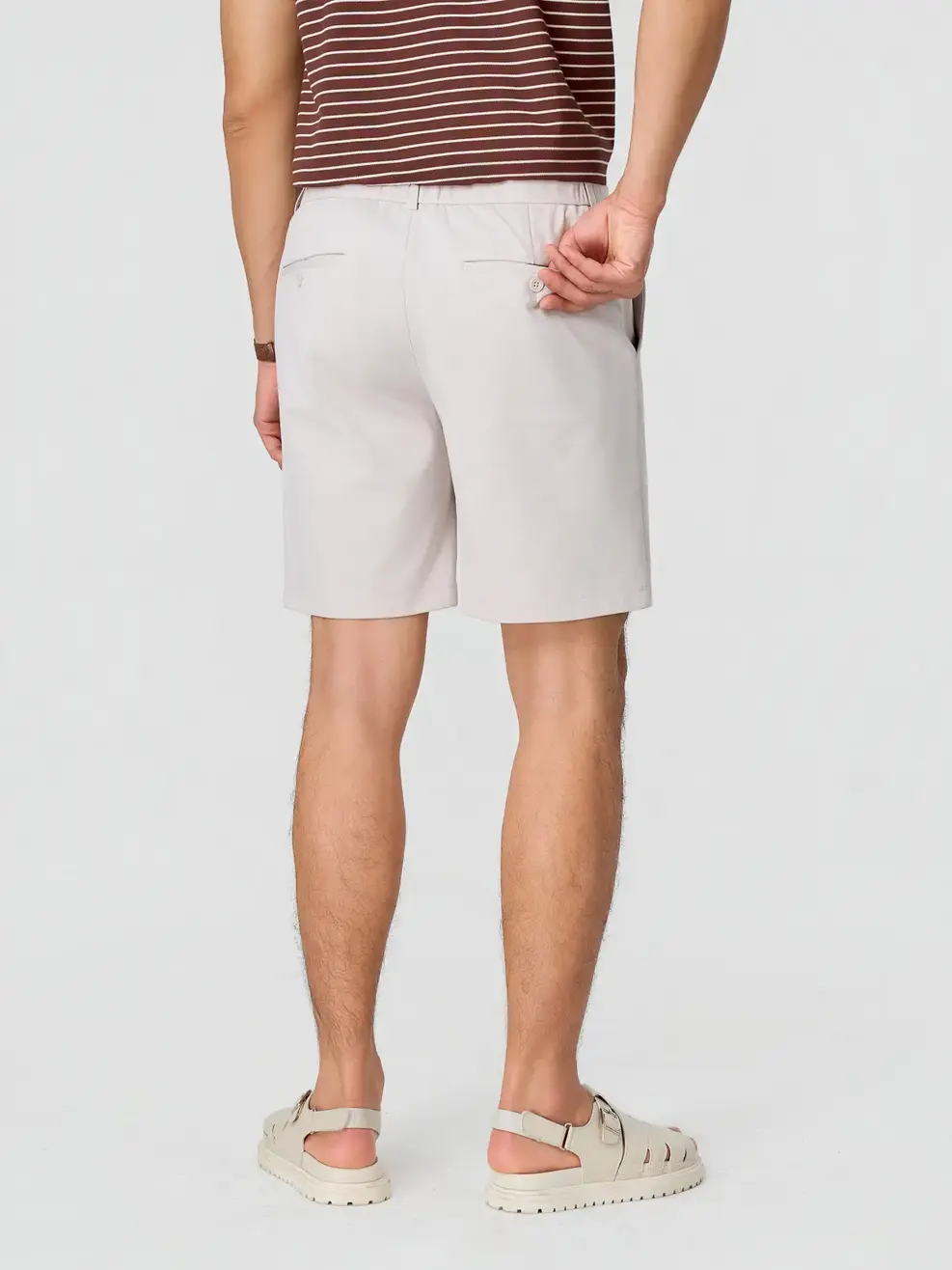 Quần Shorts nam cơ bản phom Relax -  Xám 180 - 29