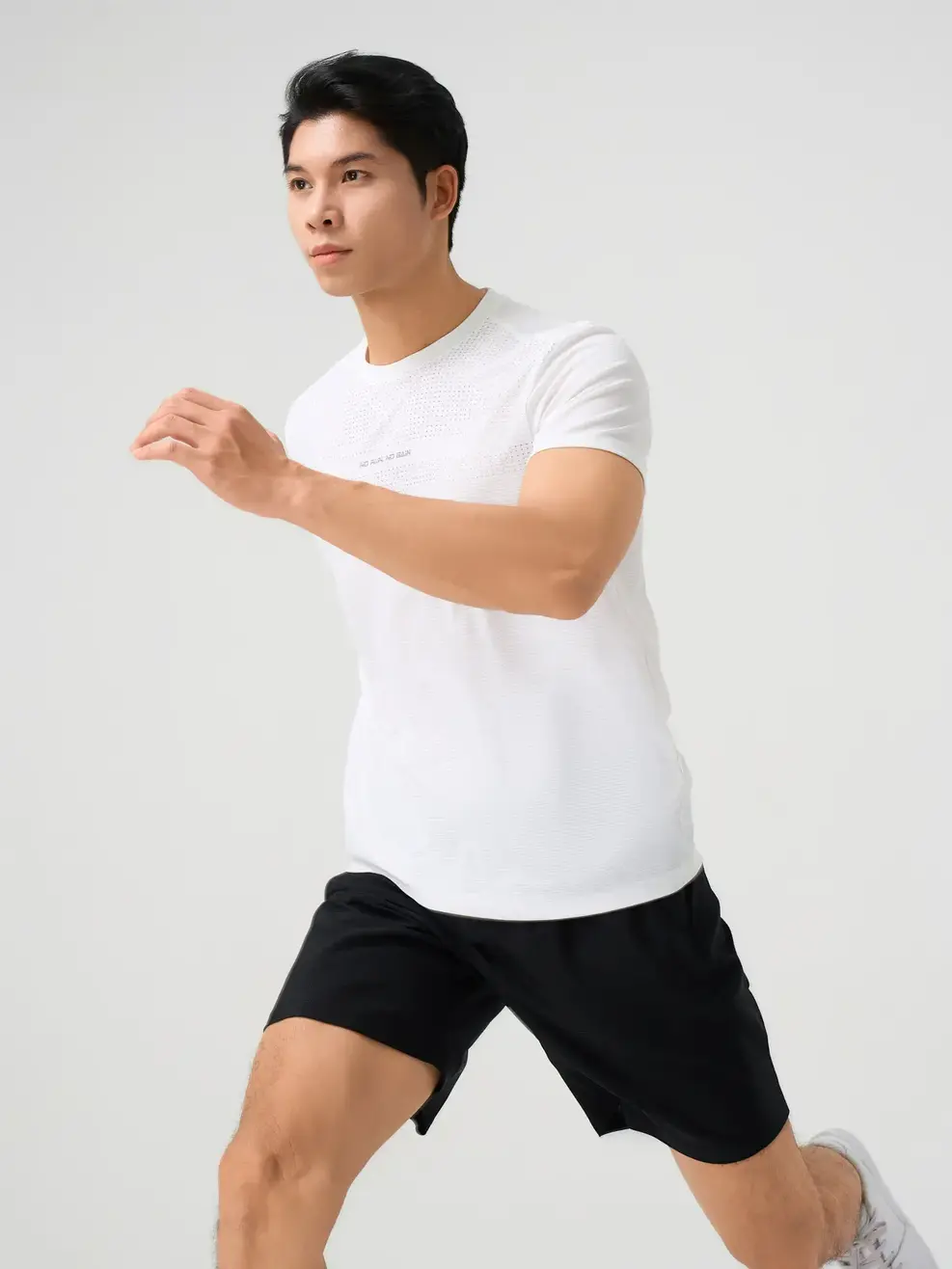 Bộ Đồ Nam Thể Thao In Họa Tiết - TRẮNG PHỐI ĐEN 55 - XL