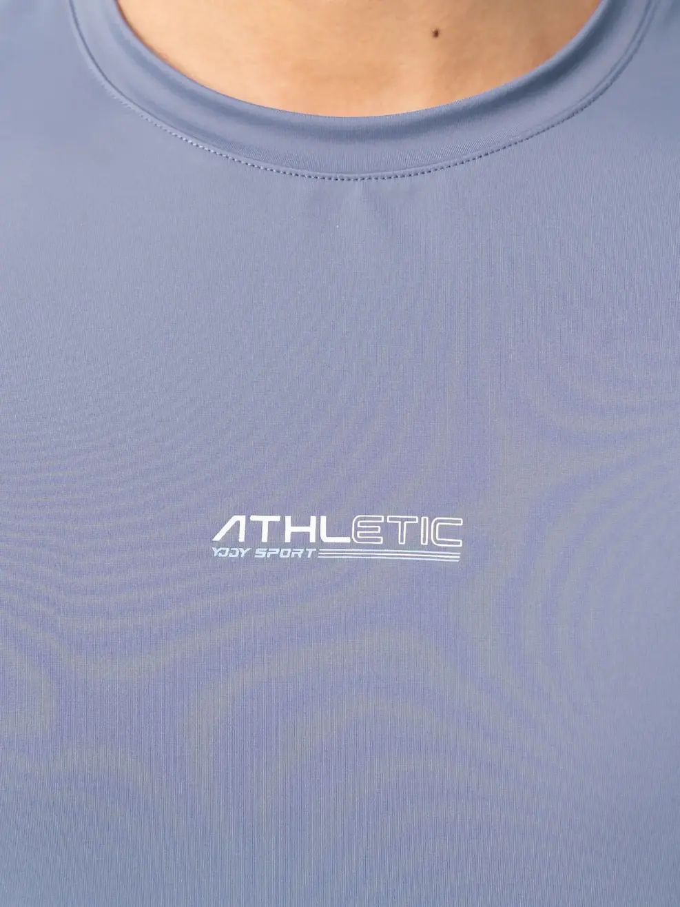 T-shirt Thể Thao Nam In Ngực Athletic - Ghi - M