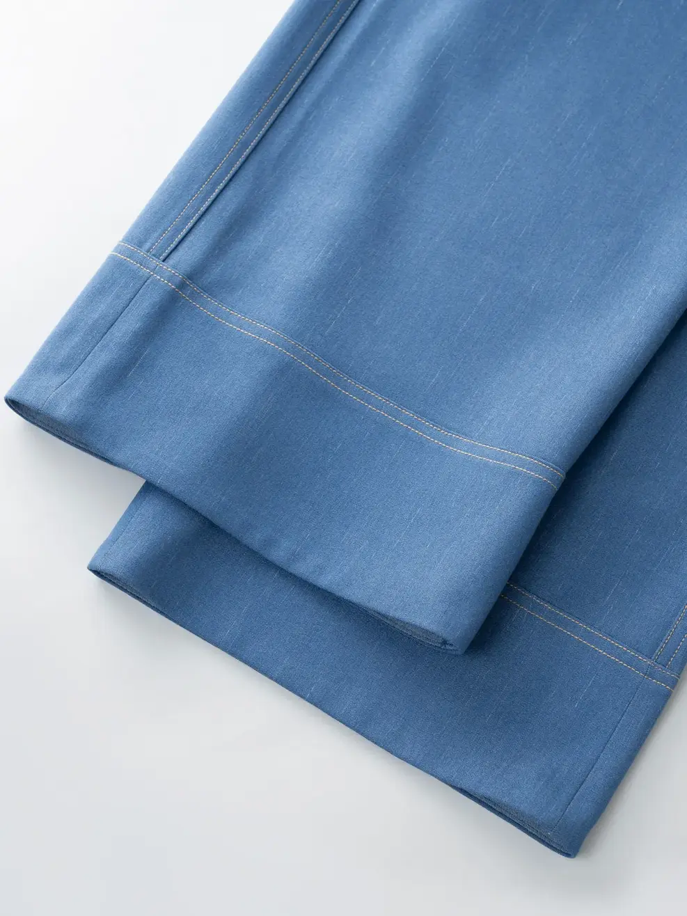 Quần Âu Nữ Suông Giả Denim Cá Tính - Xanh nhạt - S