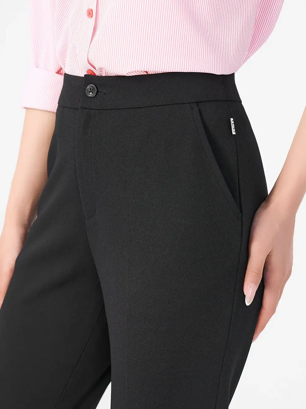 Quần Âu Nữ Nữ Côn Siêu Co Giãn - Đen - S