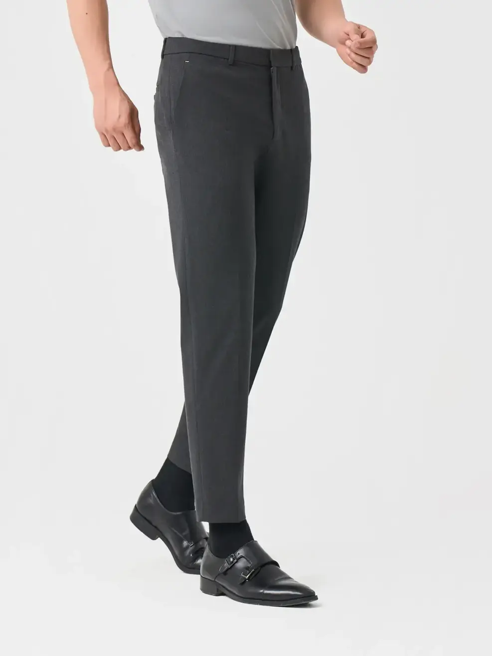 Quần Âu Nam Cạp Chun Ốp(qam7027) - Than chì 017 - 29