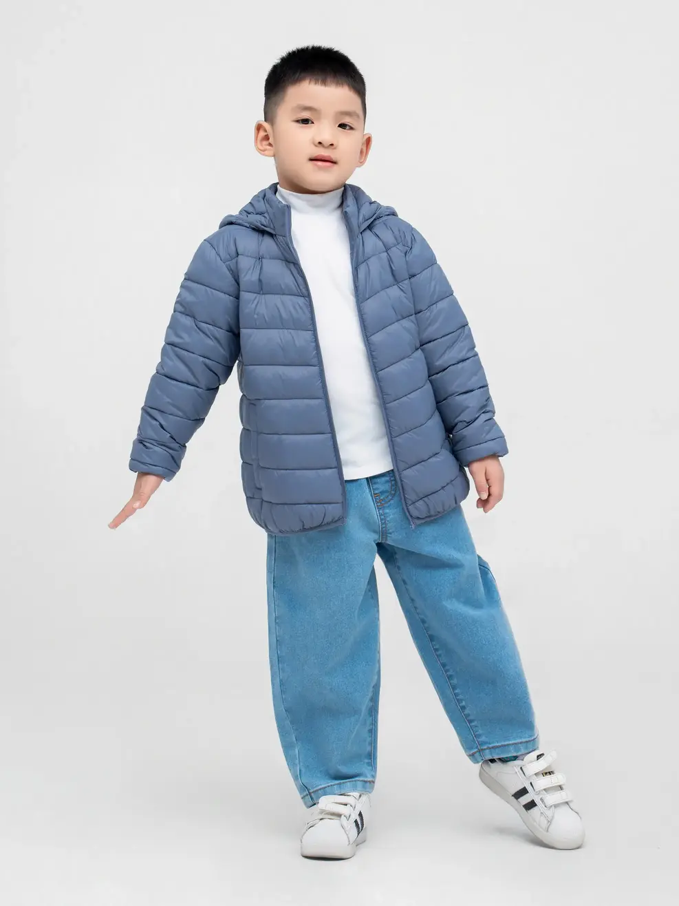 Áo Phao Trẻ Em Gia Đình 4S - Xanh Đá 070 - 122