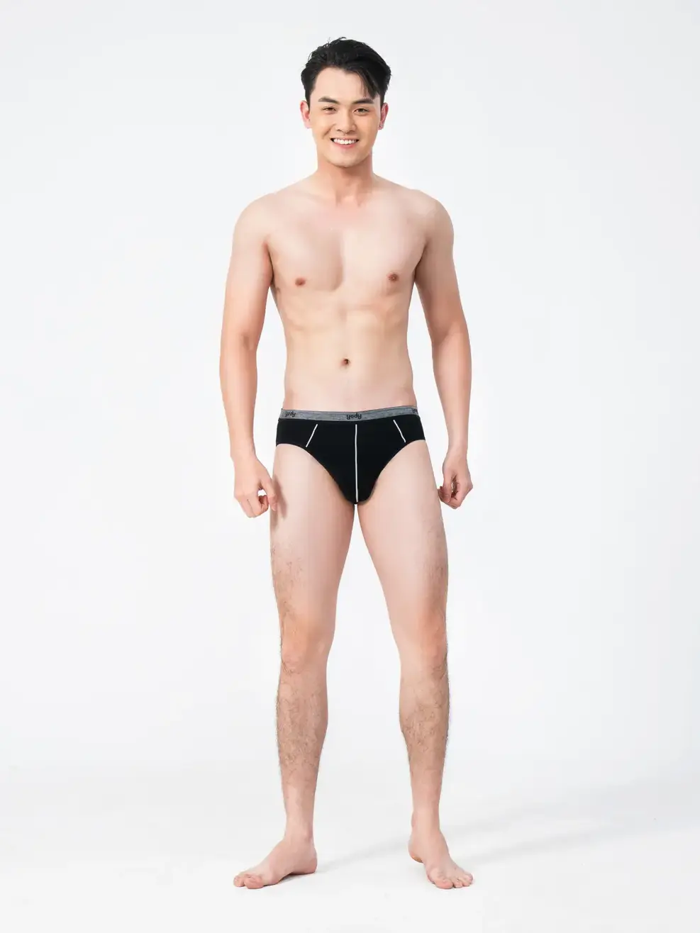 Quần sịp nam briefs bamboo mềm thoáng - Đen - M