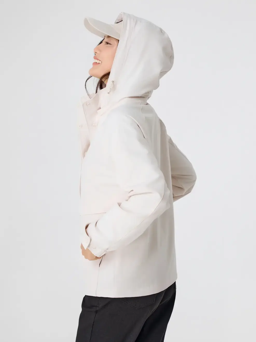 Áo Khoác Gió Nữ 4c Plus Dáng Suông - Xám 003 - S