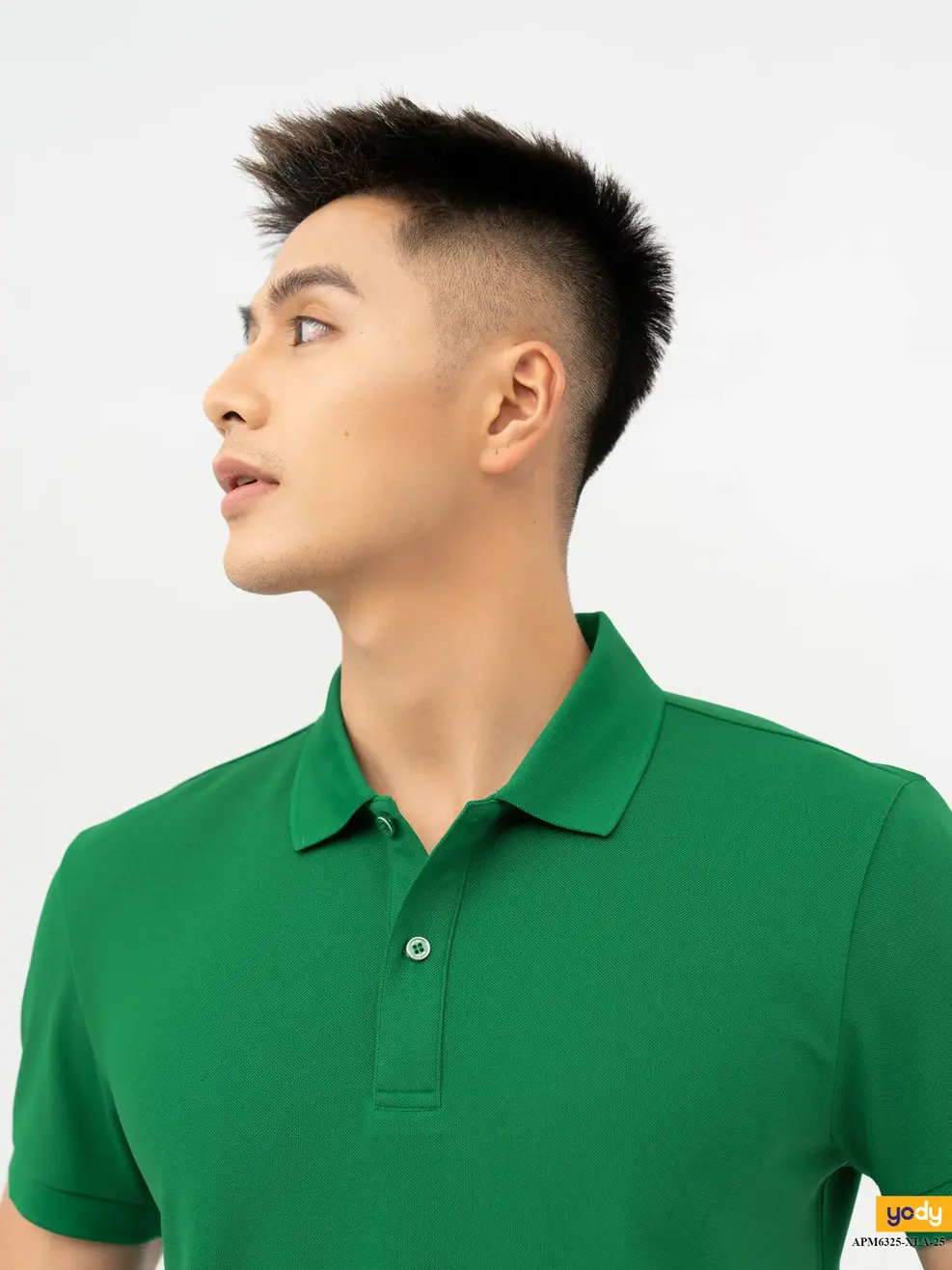 Áo Polo Cafe Dệt Tổ Ong Basic-APM6325 - Xanh lá 014 - M