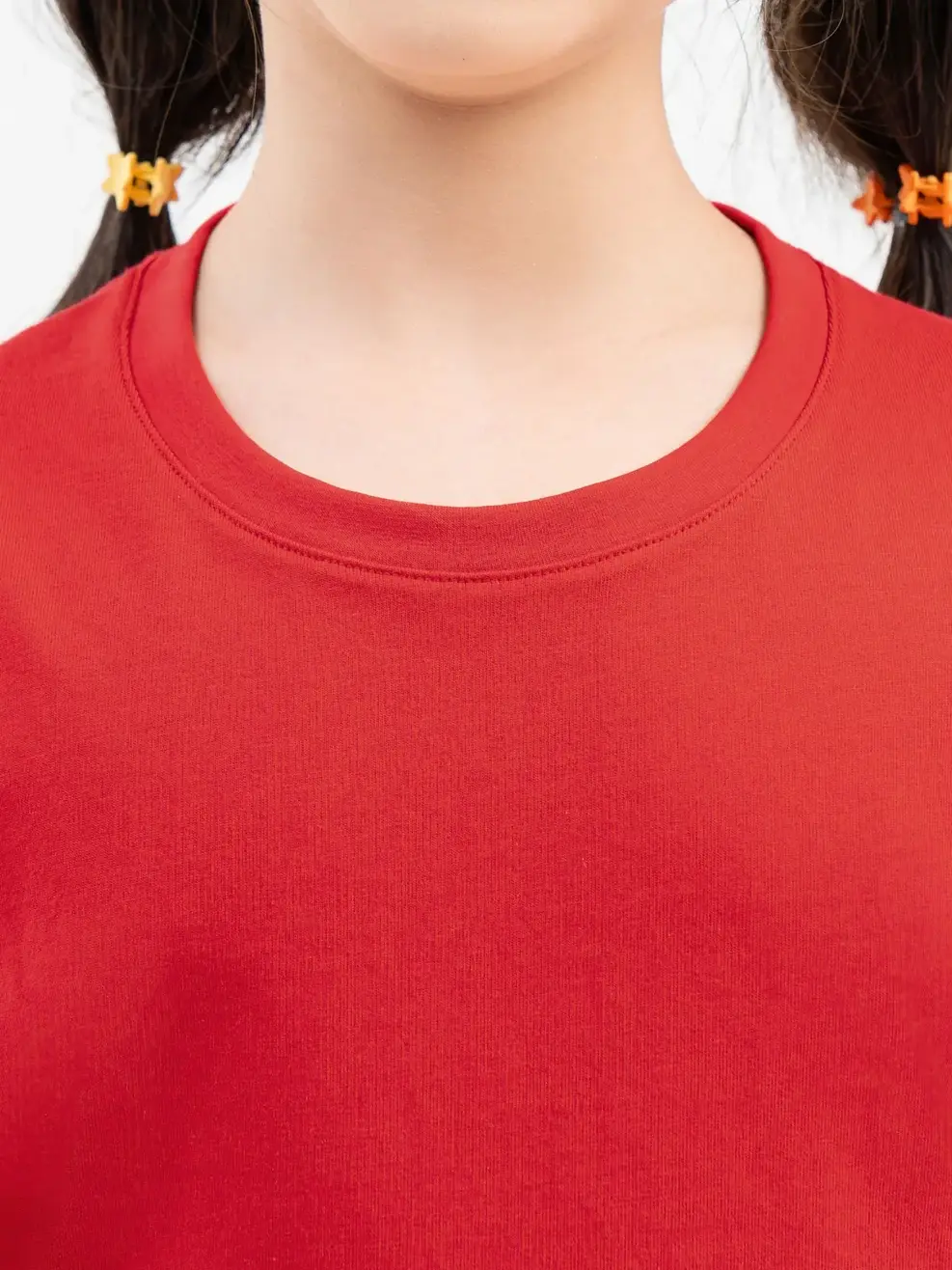 T-shirt Kid Lớn Cơ Bản Cotton Usa - Đỏ - 8