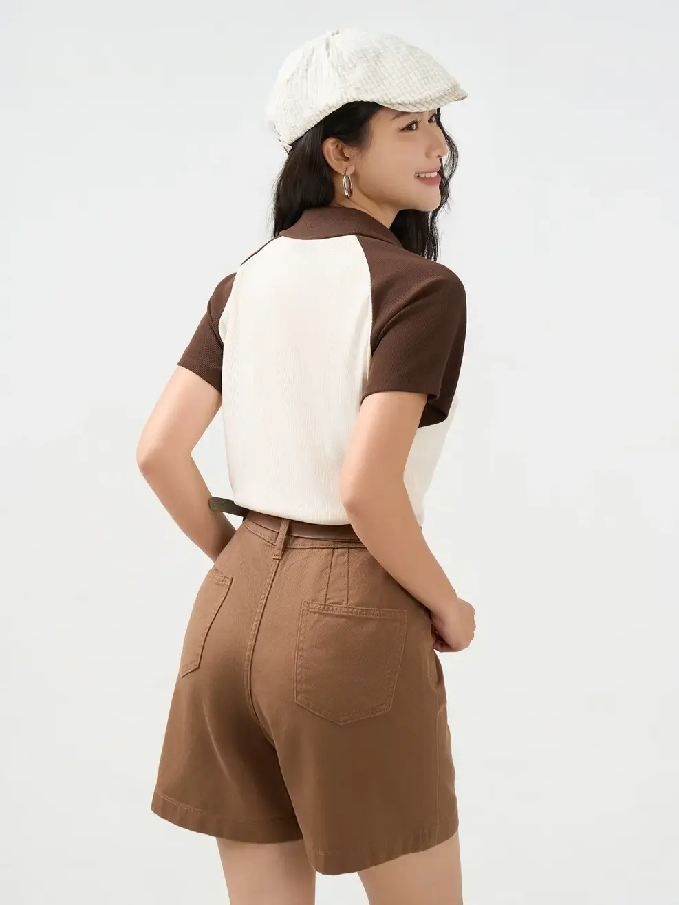 Áo Polo Nữ Slimfit Tay Raglan - NÂU 147  - L