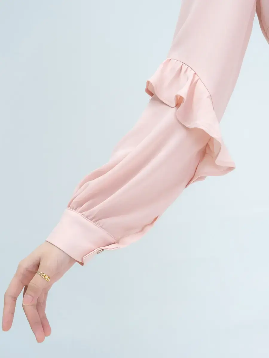 Sơ mi sen bèo tay - Hồng - L