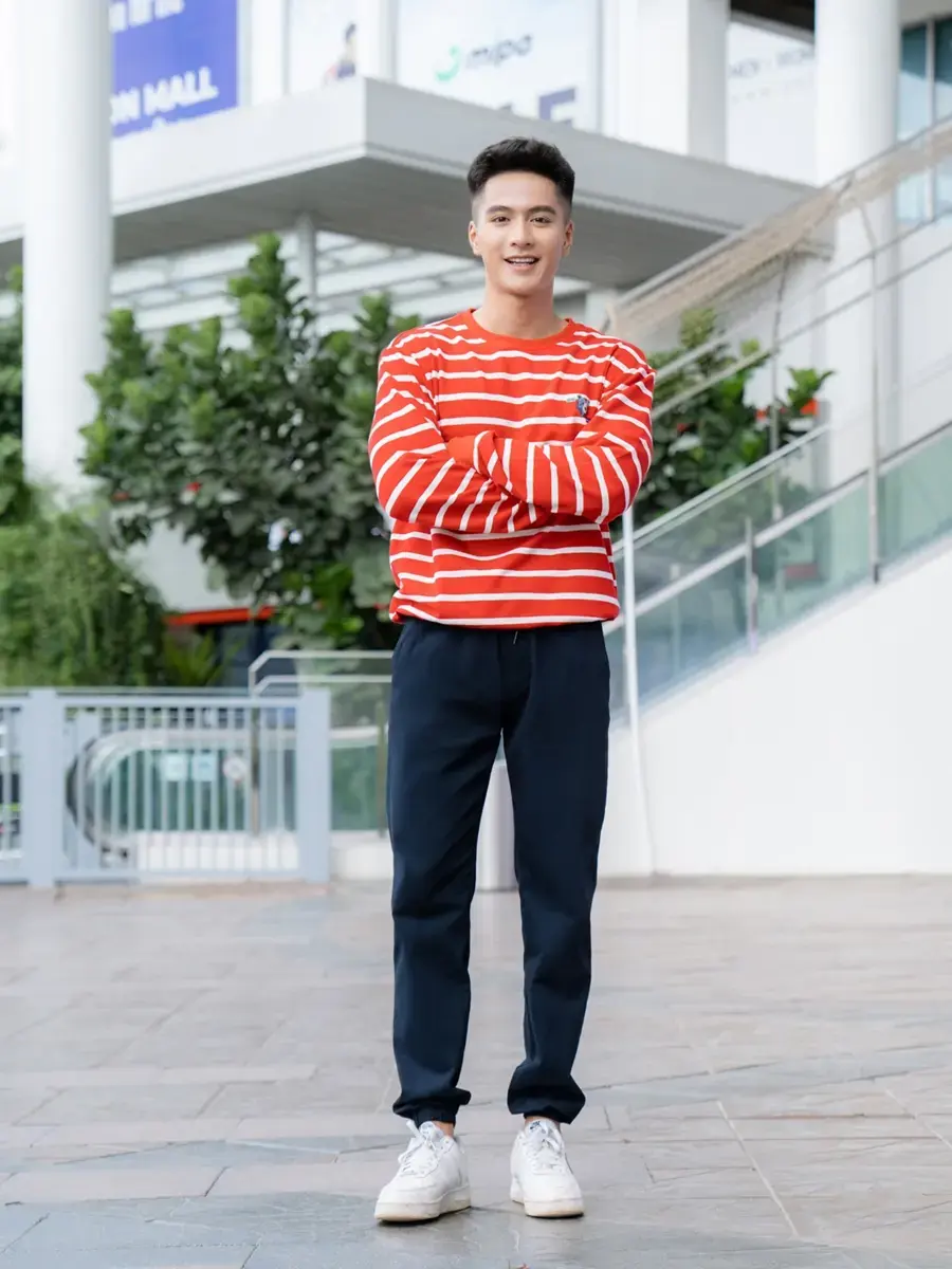 Quần Jogger nam Basic - Tím than