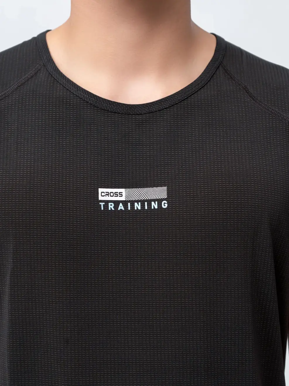 T-shirt Thể Thao Nam In Chữ Cross - Đen - M