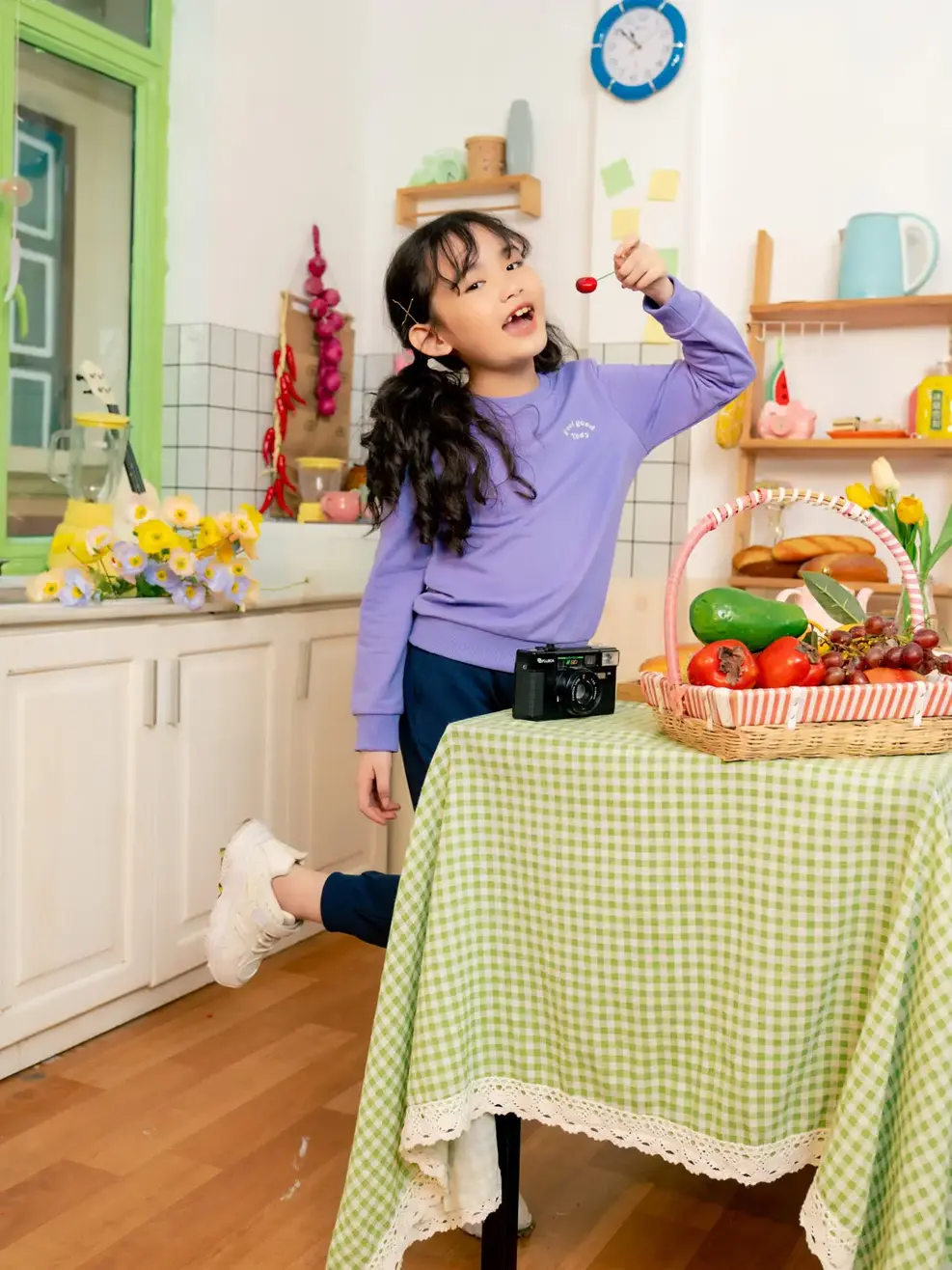 Bộ kid logo biến kiểu - Tím phối tím than - 4