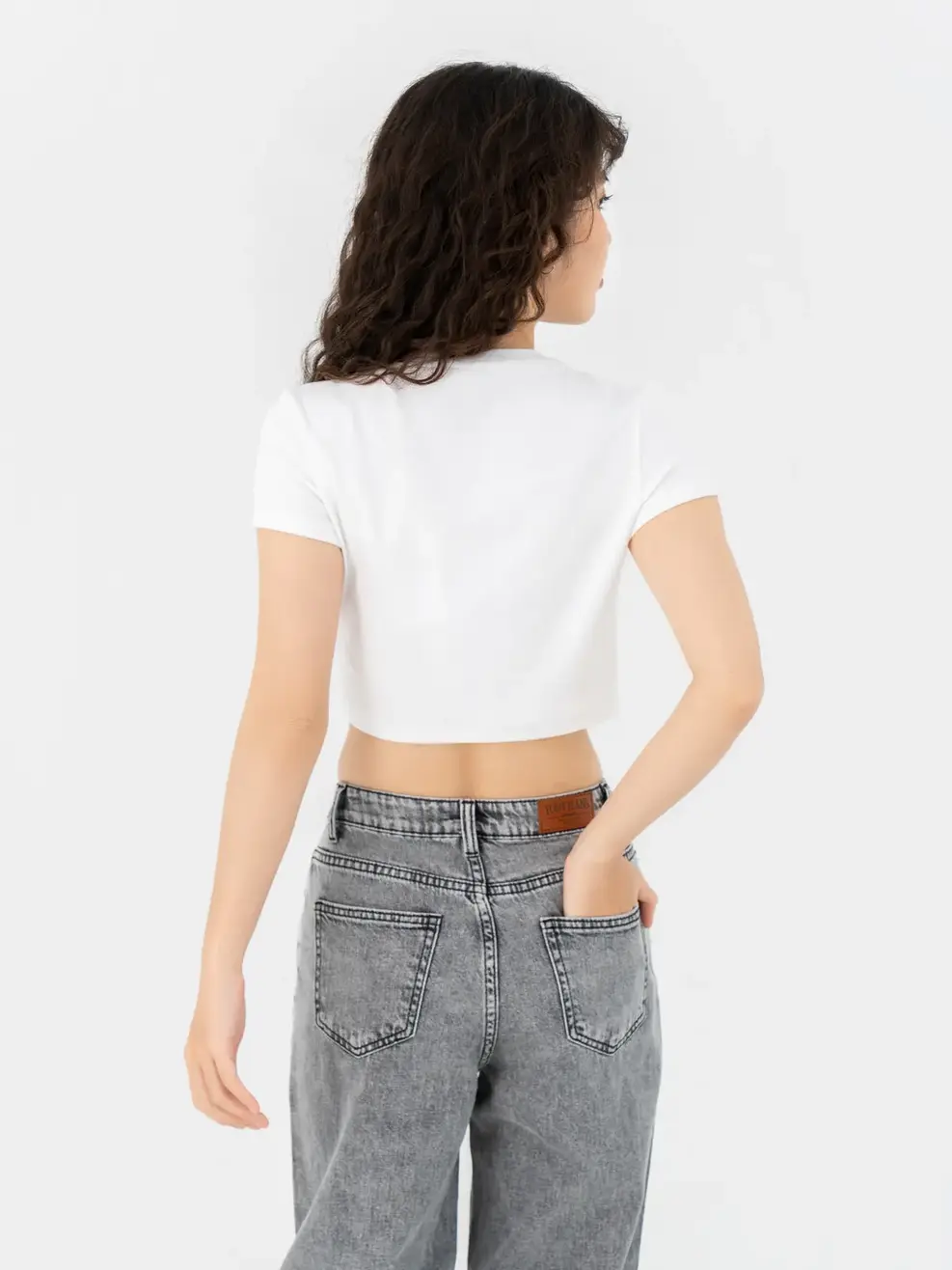 T-shirt Nữ Rcroptop In Chữ  - Trắng 1 - S