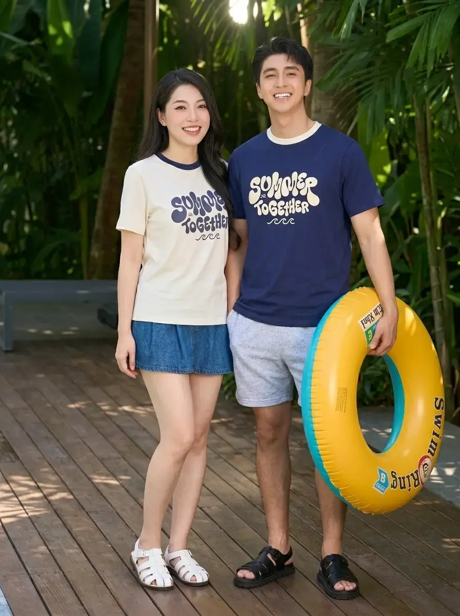 Áo Phông Summer Together - Tím Than 058 - M