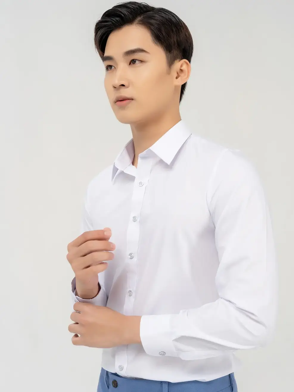 Sơ mi nam YODY(SMM3399)_Trắng - 2XL