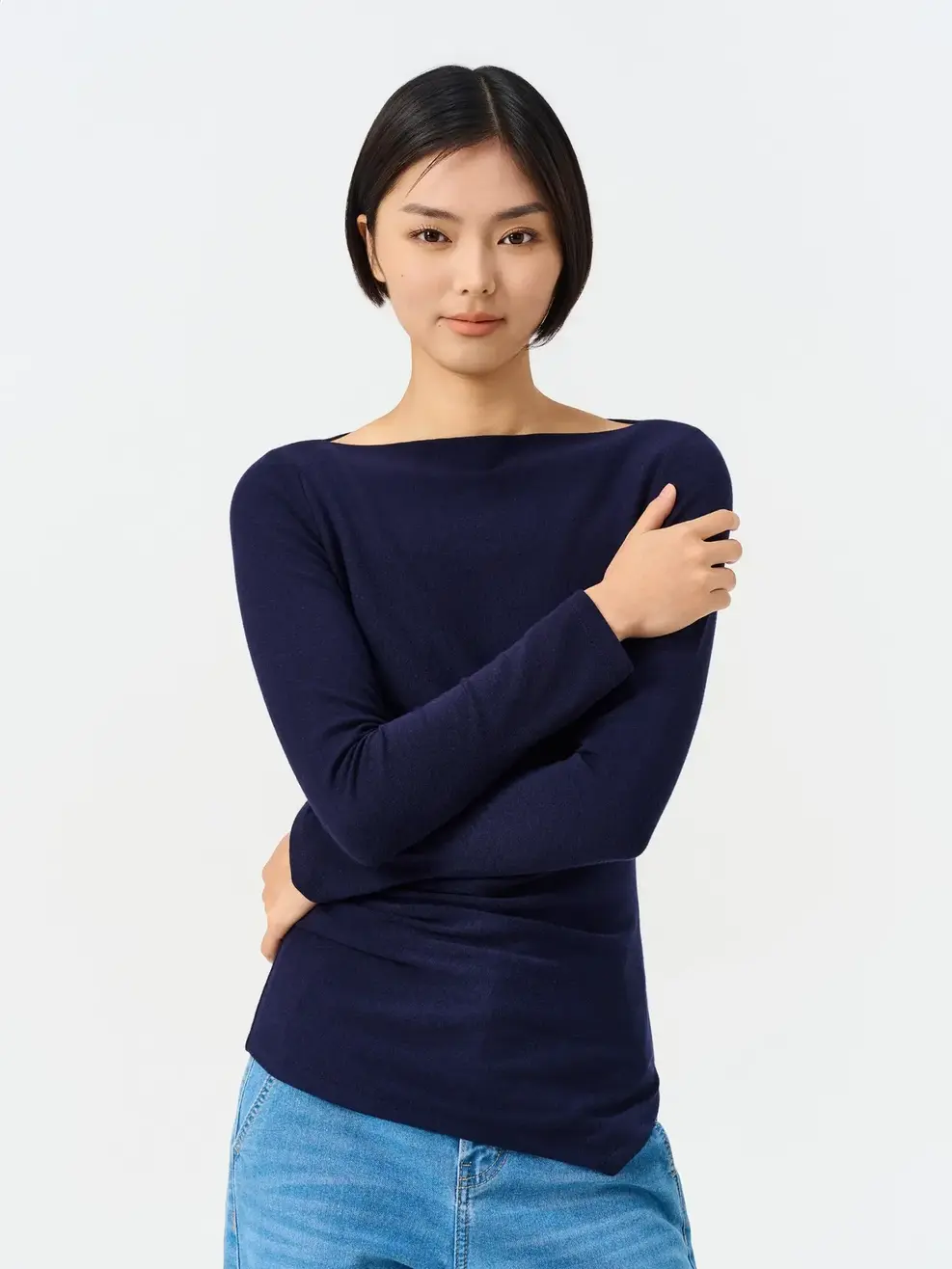Áo Phông Giữ Nhiệt Vạt Chéo - Navy 001 - S