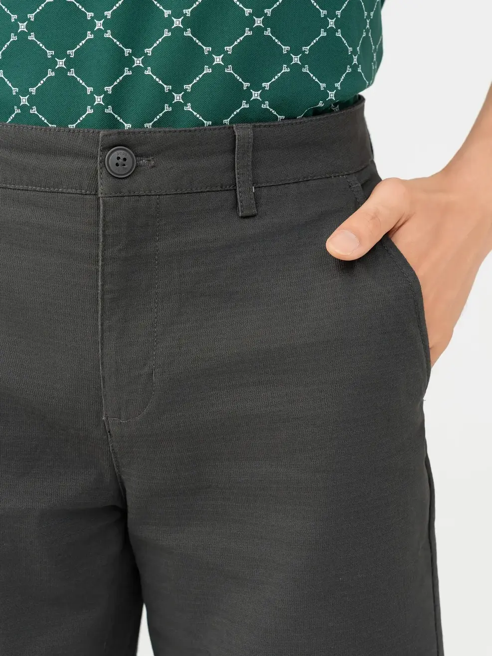 Quần Short Nam Cơ Bản - Ghi Đậm - 28