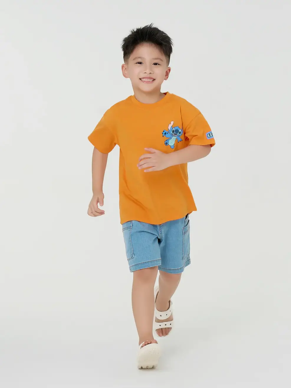 Quần Jeans BéTrai Túi Ốp Sườn - Màu chàm 001 - 4-5