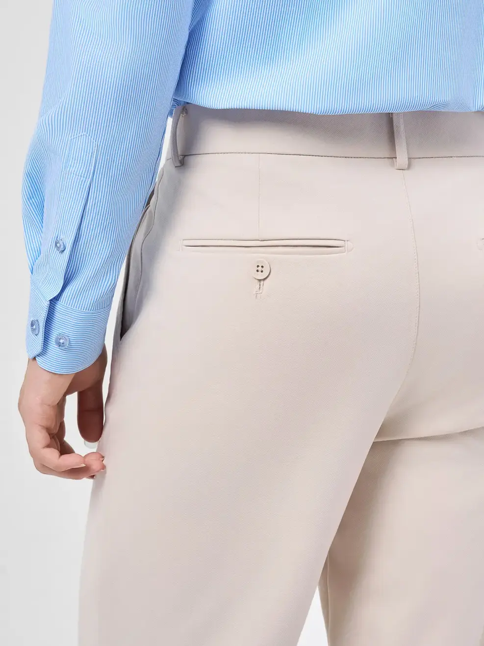 Quần Âu Nam Khóa Sườn Cạp Chun Keo - Be 175 - 29