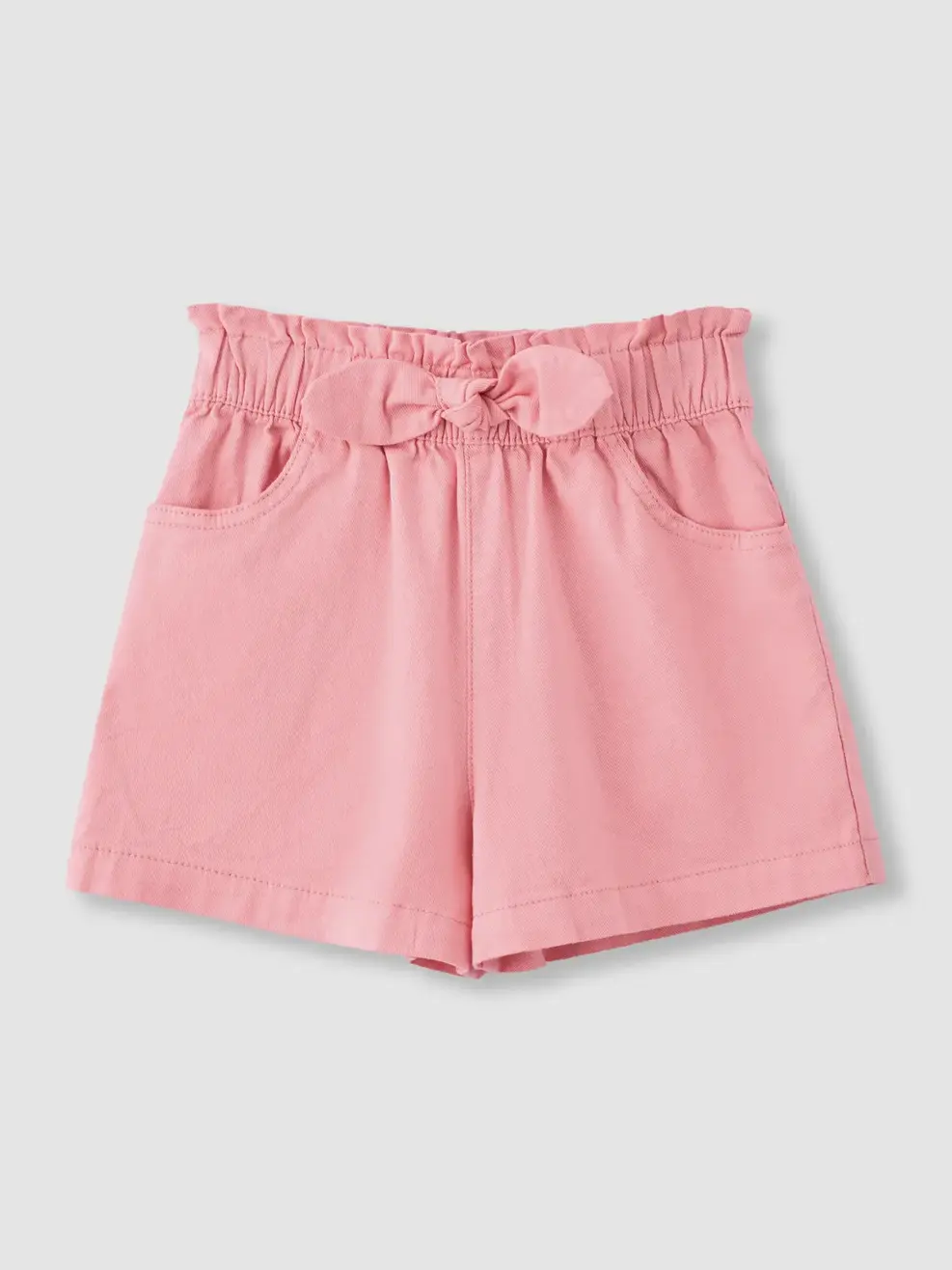 Quần Shorts Bé Gái Có Nơ Cạp - Hồng 020 - 2-3