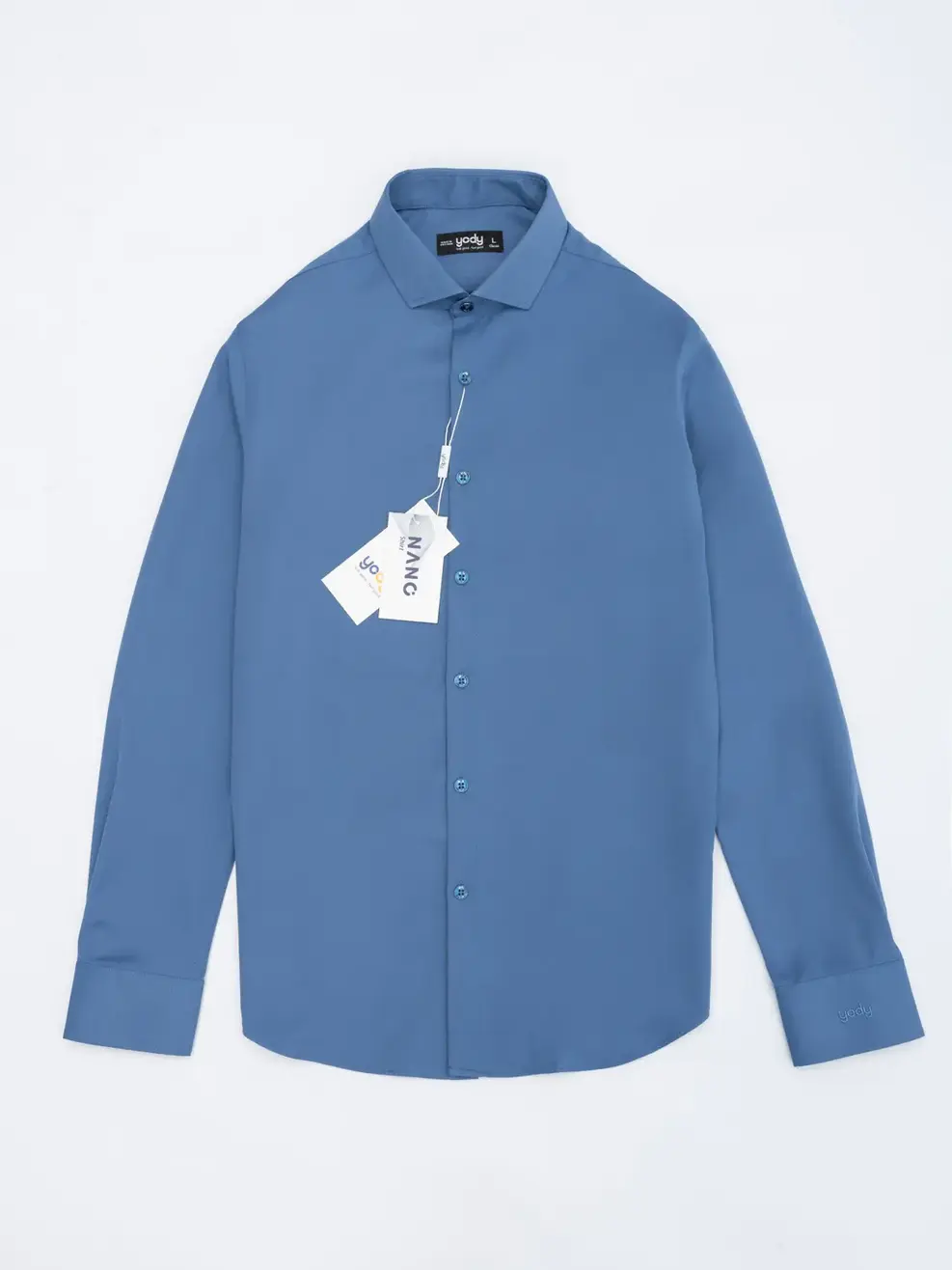 Sơ mi nano dài tay quốc dân - Xanh đậm - 3XL