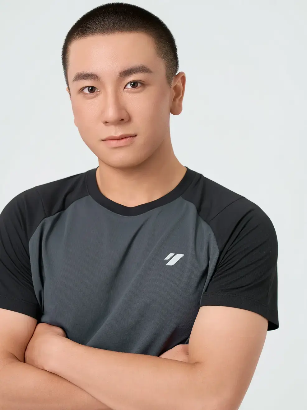 Áo Phông Thể Thao Tay Raglan Phối Màu - Than chì 002 - M