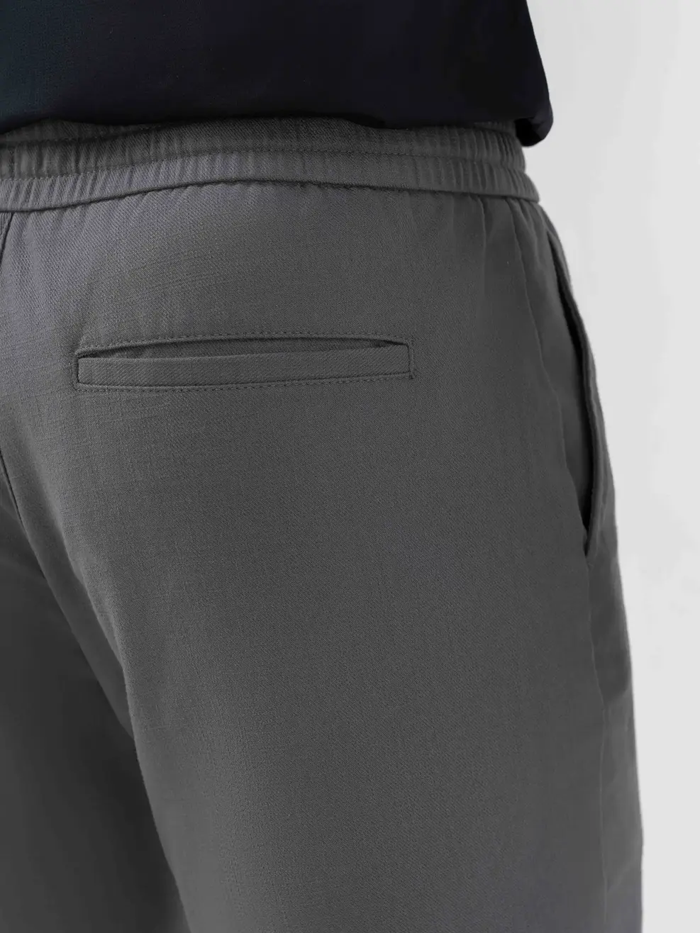 Quần Short Nam Đũi Cạp Chun - Xám - 29