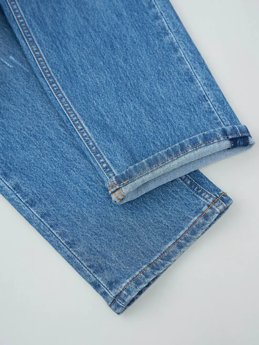 Quần Jean Nam Slim Fit Light Weight Cào Xước  - xanh trung - 34