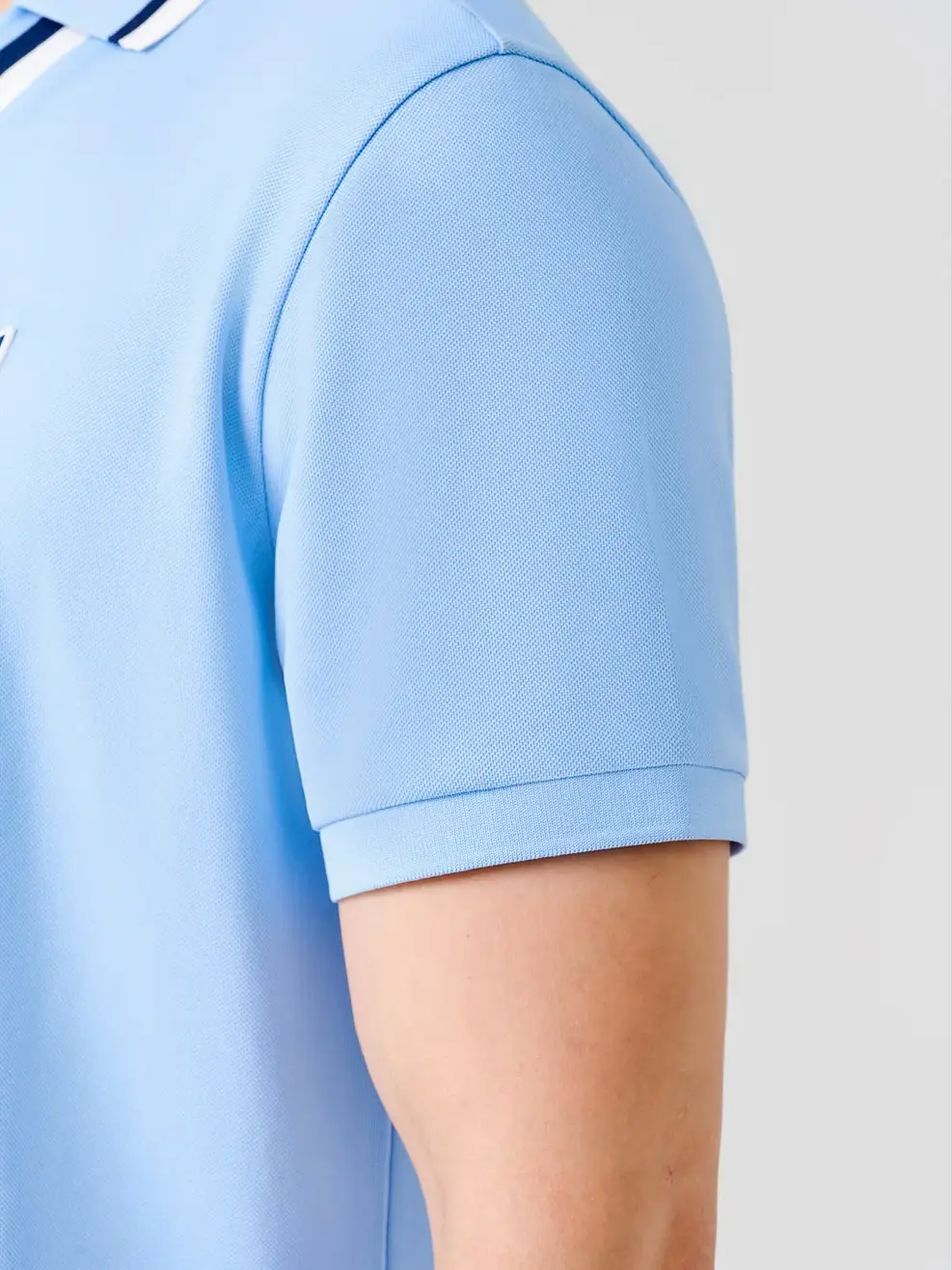 Áo Polo Bo Phối Màu - Xanh da trời 050 - M
