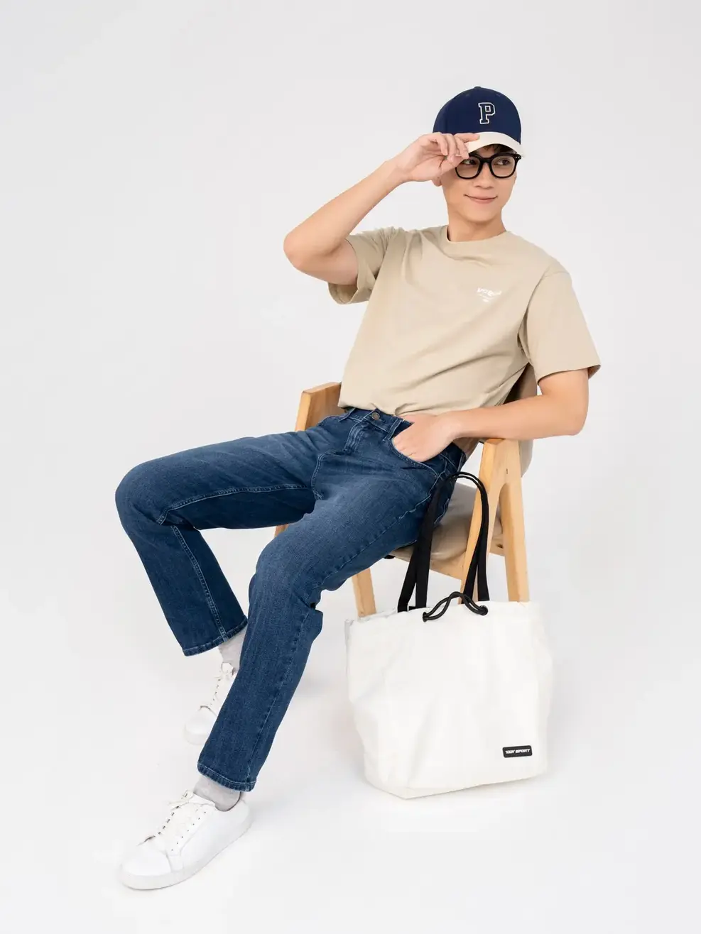 Quần Jeans Nam Coolmax Mỏng Nhẹ Mác Yody - xanh trung - 28