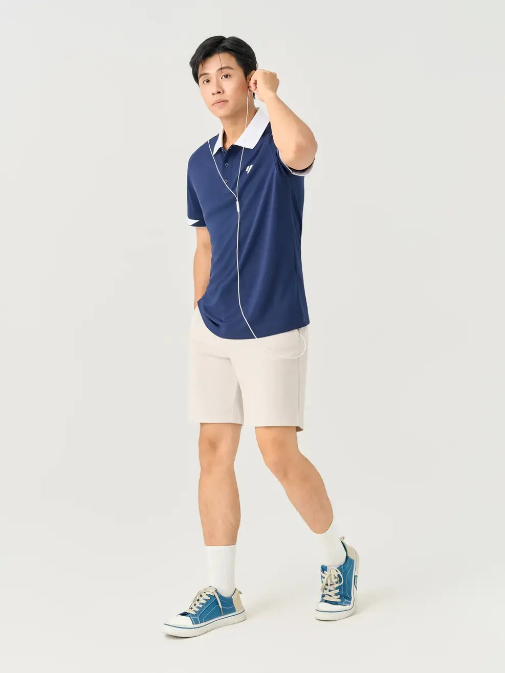 Áo Polo Nam Sport Phối Cổ - Navy 001 - M