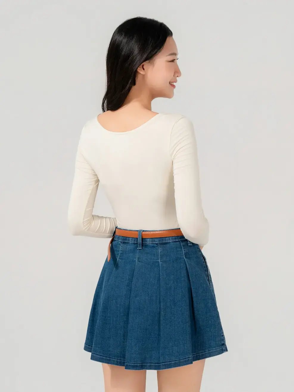 Áo Thu Đông Nữ Cổ Rộng - Be - S