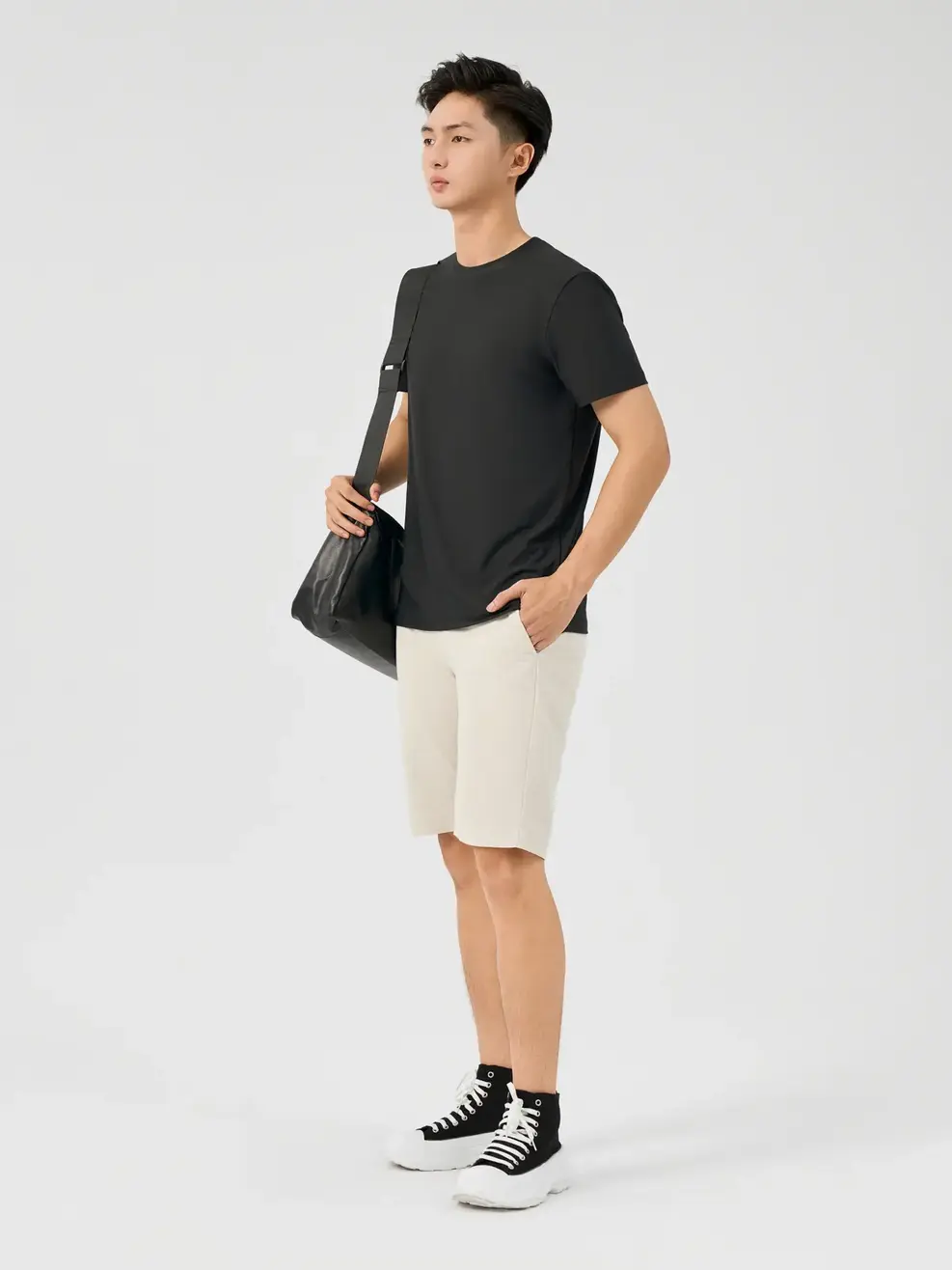 T-shirt Nam Thể Thao Quốc Dân Thoáng Khí - Đen - M