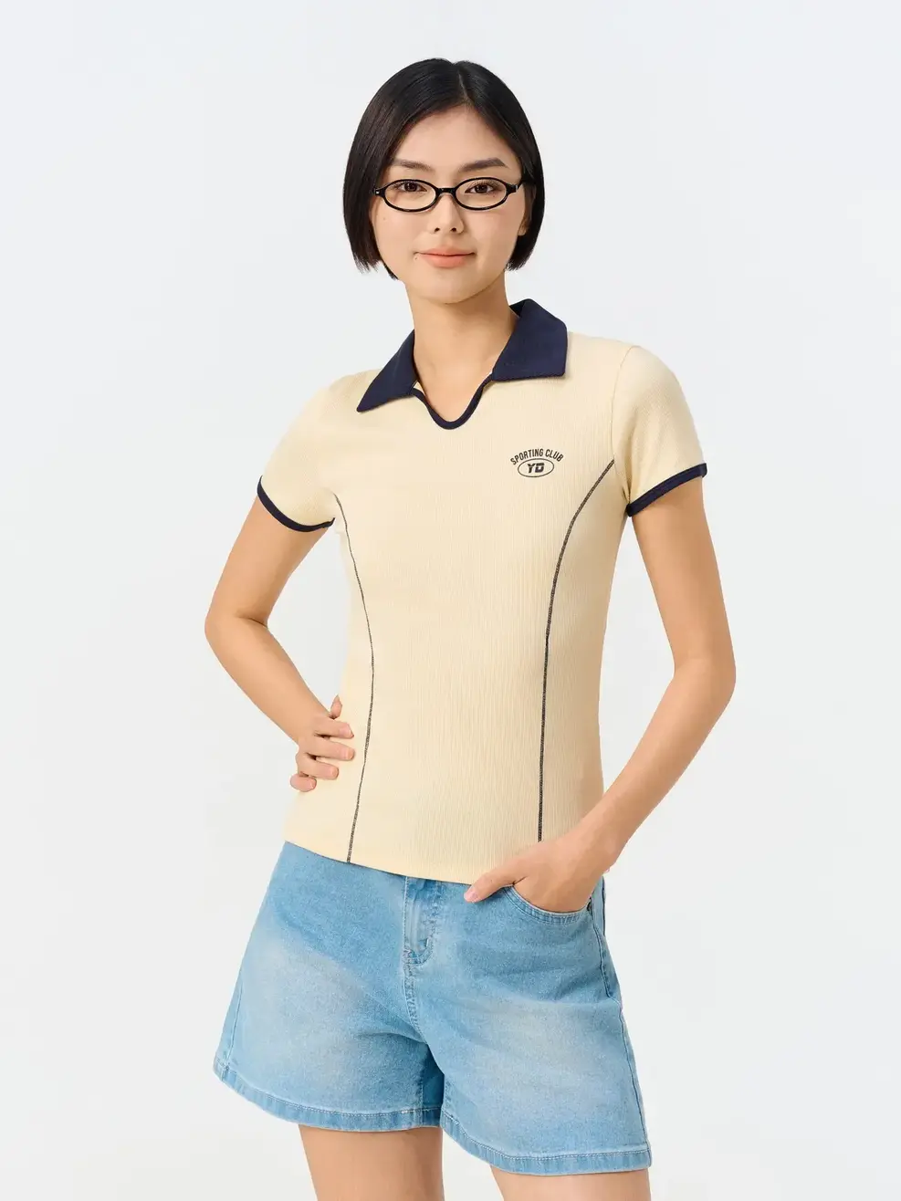 Áo Polo Nữ Diễu Chỉ Phối Màu - BE 039 - S