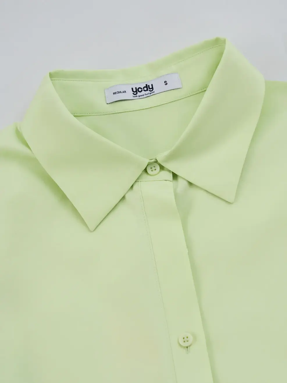 Sơ Mi Dài Tay Nữ Cotton Thô Casual  - Xanh cốm - S