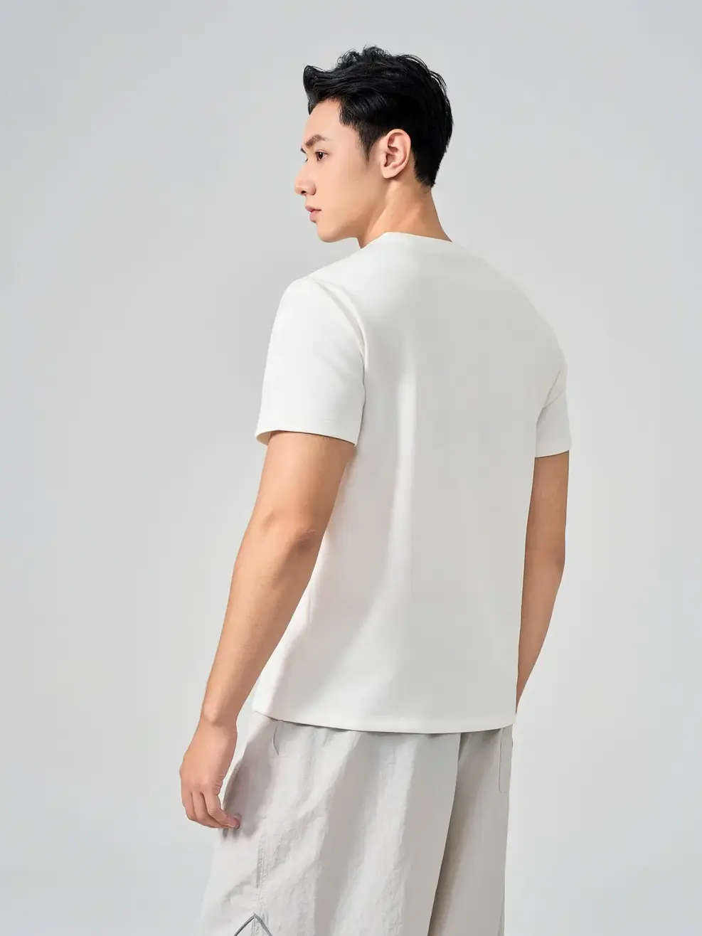 T-shirt Nam Regular Tay Raglan Giả - Trắng - M