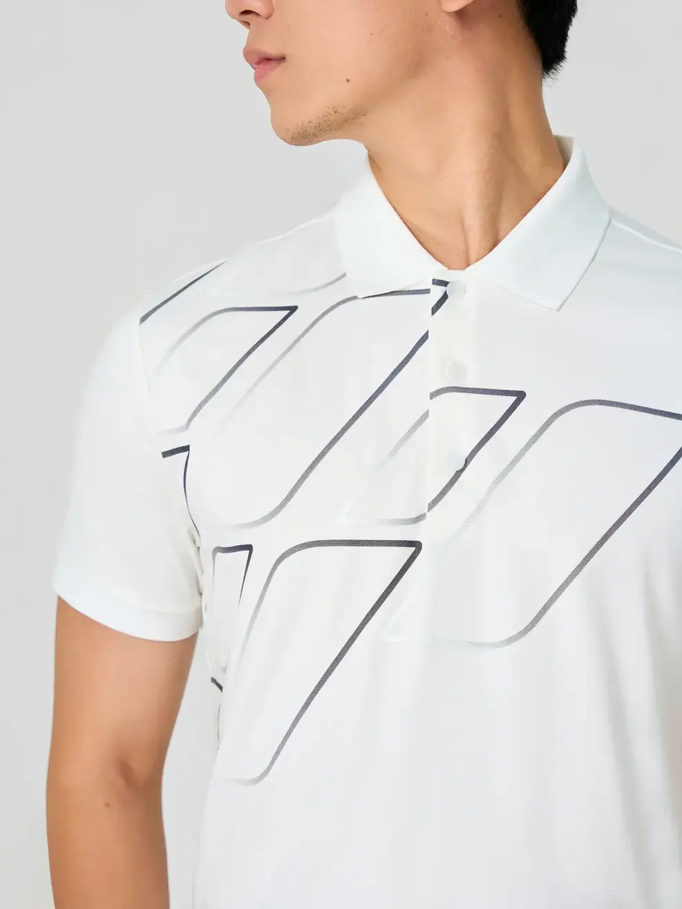 Áo Polo Nam Slim In Thân Trước Có Xẻ Tà - Trắng 001 - M
