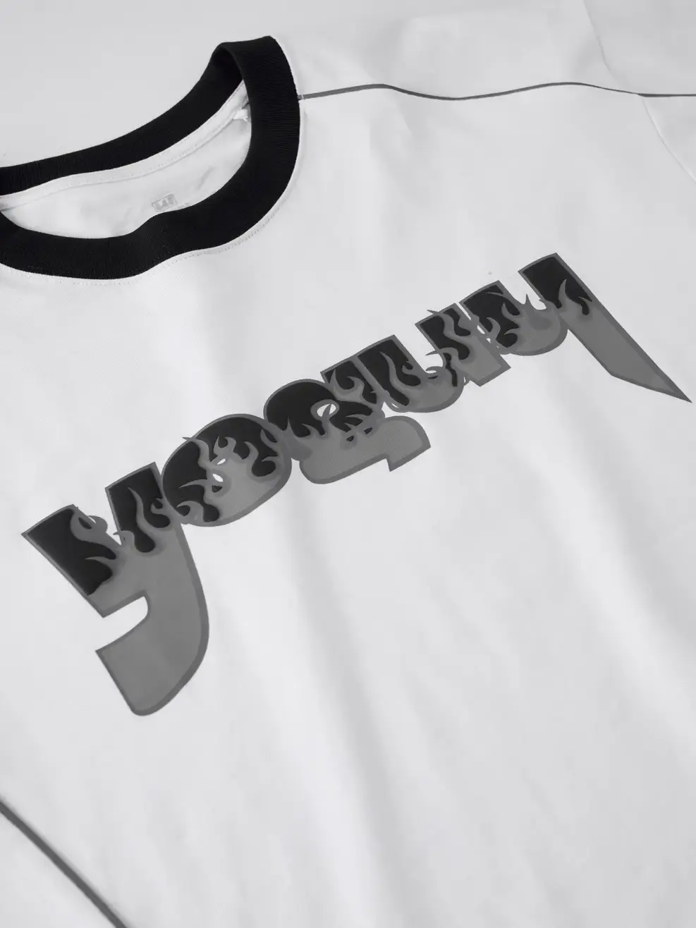 T-shirt Yoguu Phối Viền Phản Quang - Trắng - 0