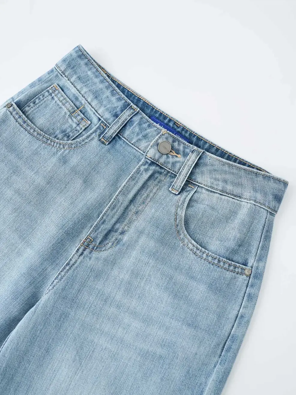 Quần Jeans Nữ Straight Cắt Cúp - Màu chàm 003 - 26
