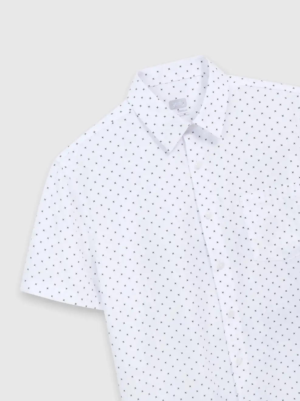 Áo Sơ-mi Ngắn Tay nam họa tiết vạt ngang Regular - Hoạ Tiết Trắng 052 - M