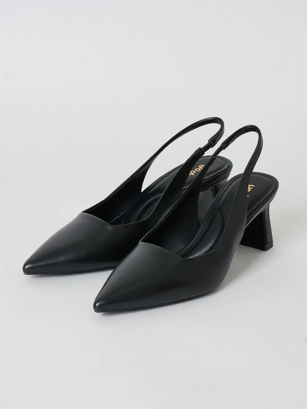 Giày Cao Gót Mũi Nhọn Hở Hậu Cơ Bản - Đen - 35