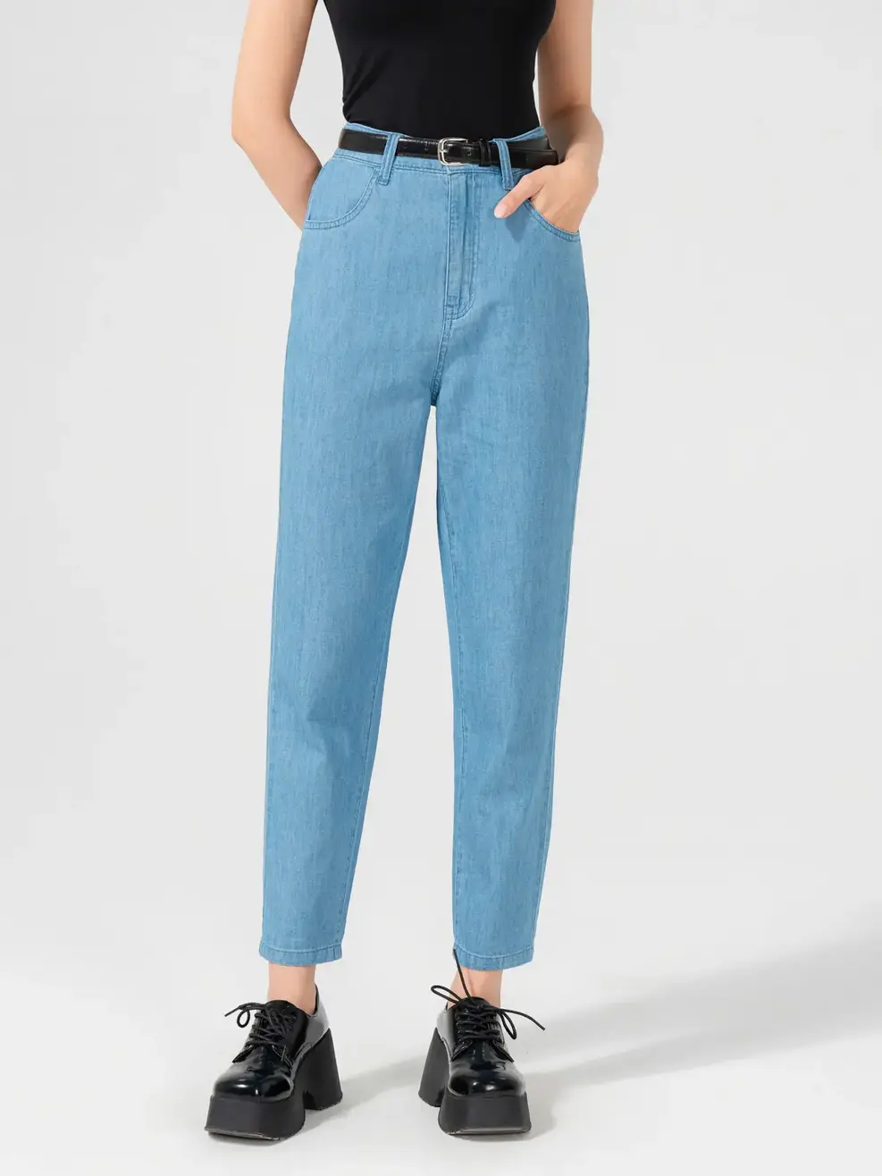 Quần Jean Nữ Giấy Tencel Baggy - Xanh nhạt - 25